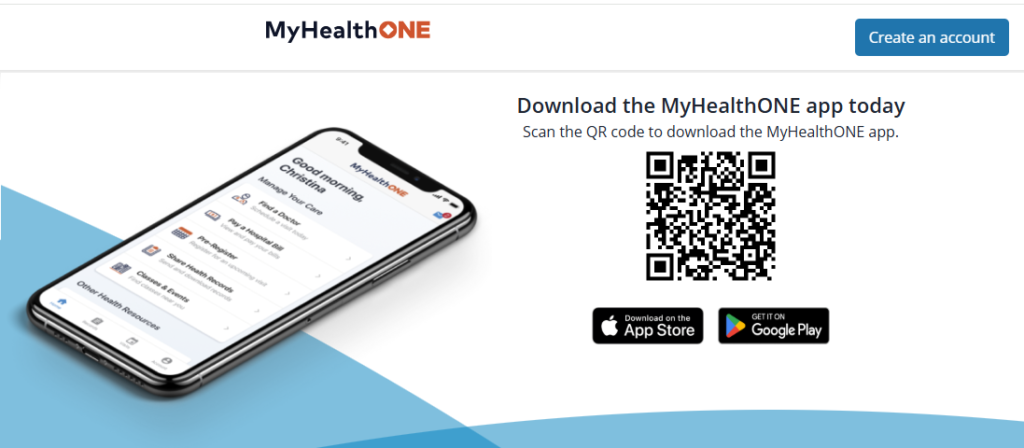 MyHealthONE App: Manage your Health MyHealthONE App